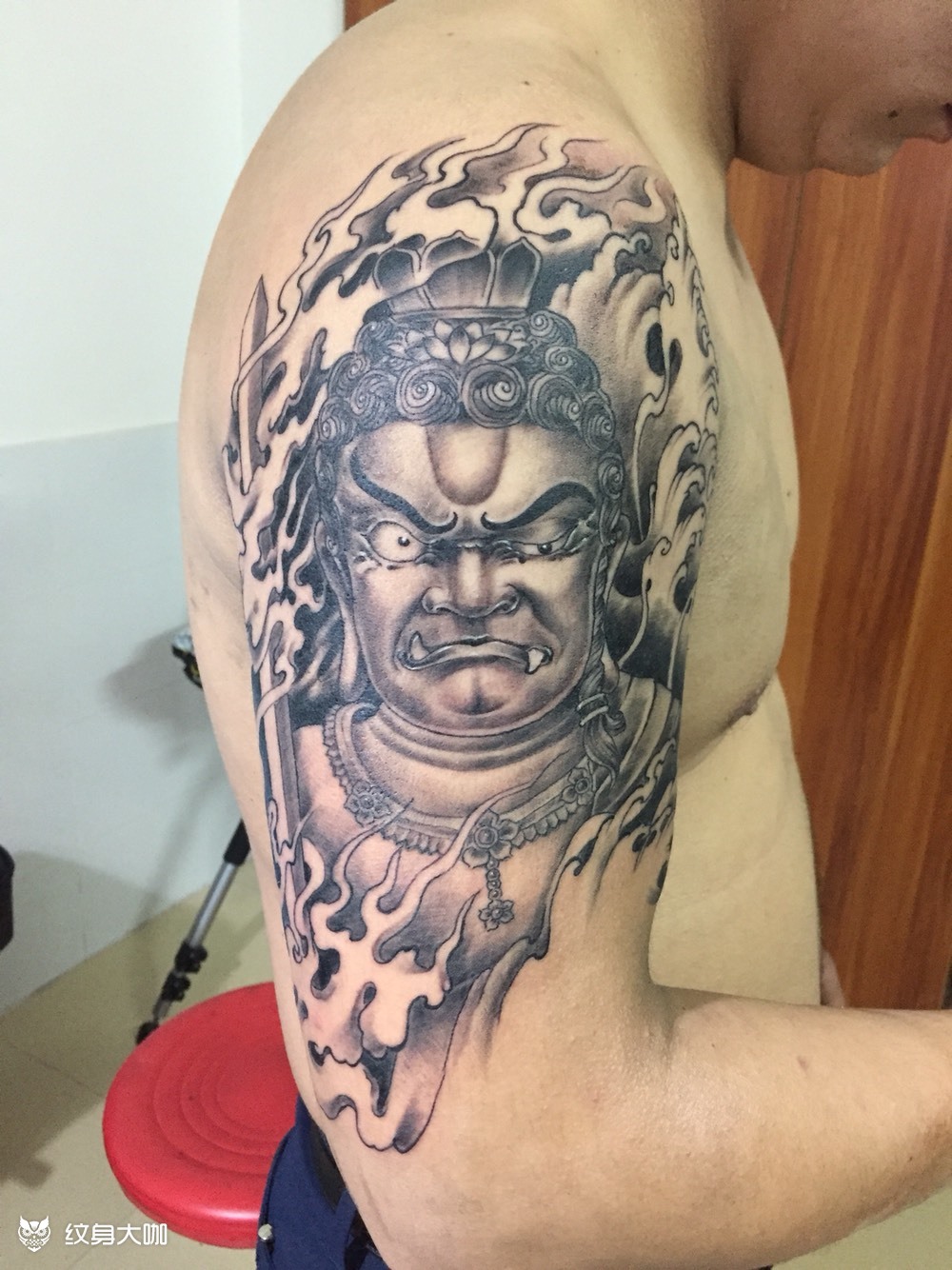 不动明王_纹身图案手稿图片_光头的纹身作品集