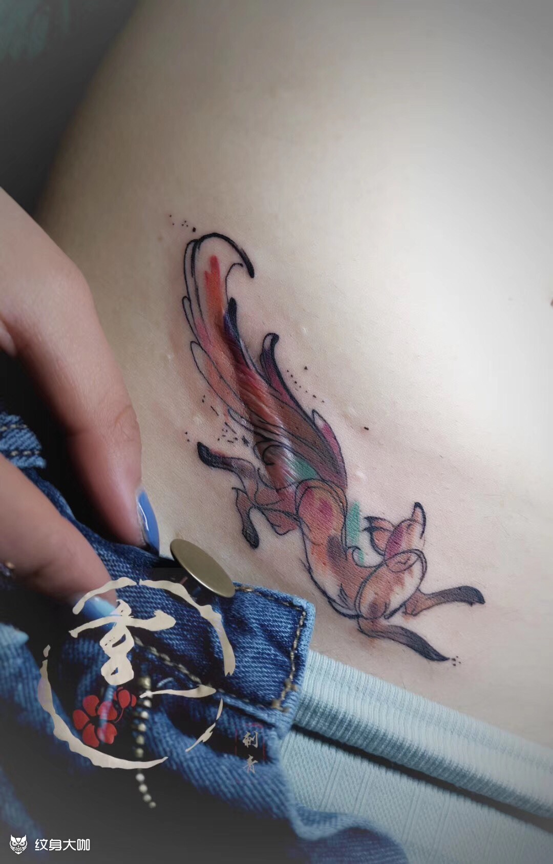 遮疤_纹身图案手稿图片_潘潘的纹身作品集