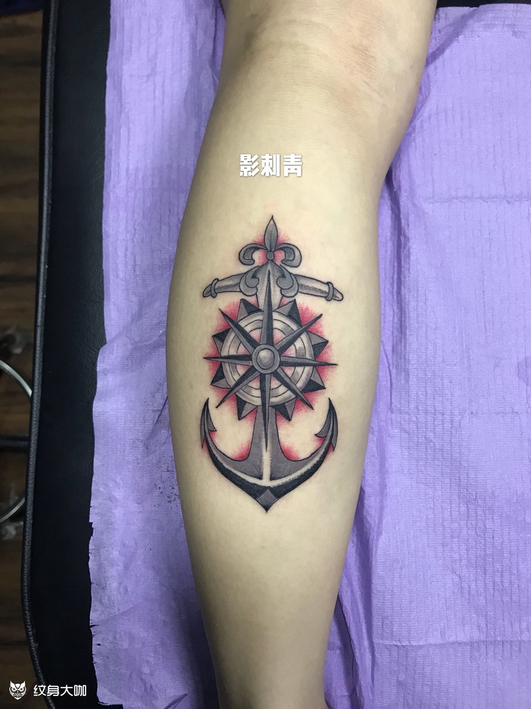 船锚_纹身图案手稿图片_v的纹身作品集