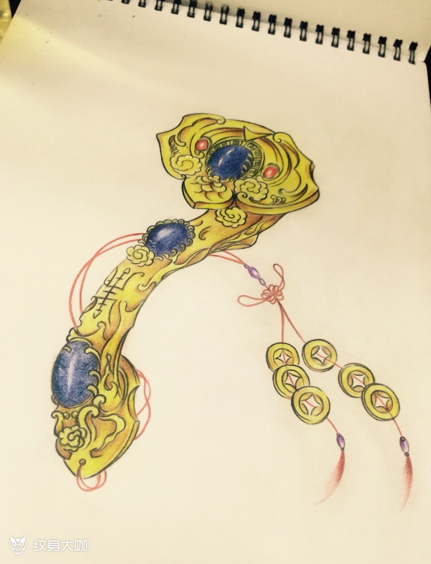 如意_纹身图案手稿图片_李豪华的纹身作品集
