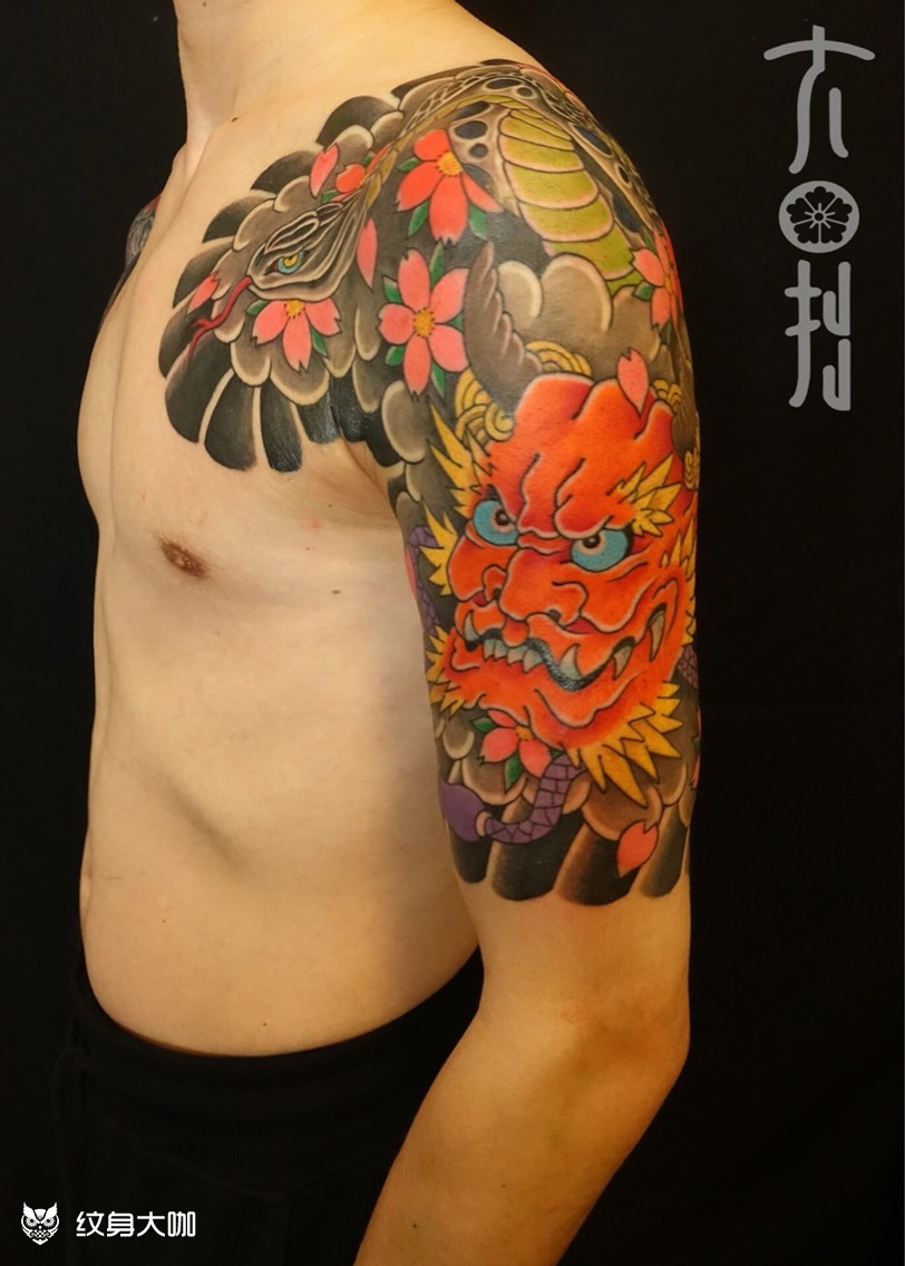 赤鬼·青鬼_纹身图案手稿图片_大拙的纹身作品集