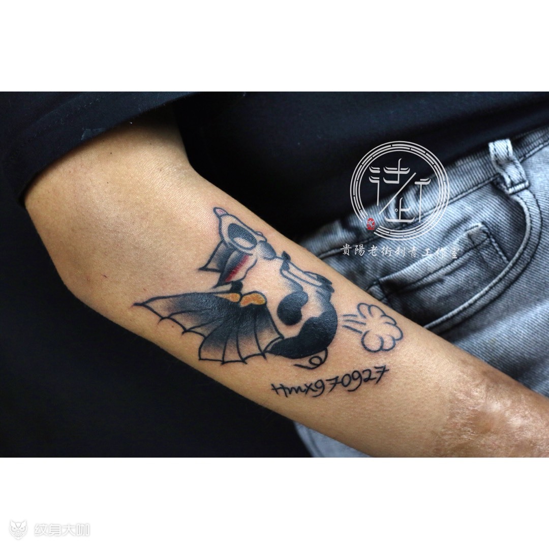 飞天猪99_纹身图案手稿图片_tattoo-麻花的纹身作品集