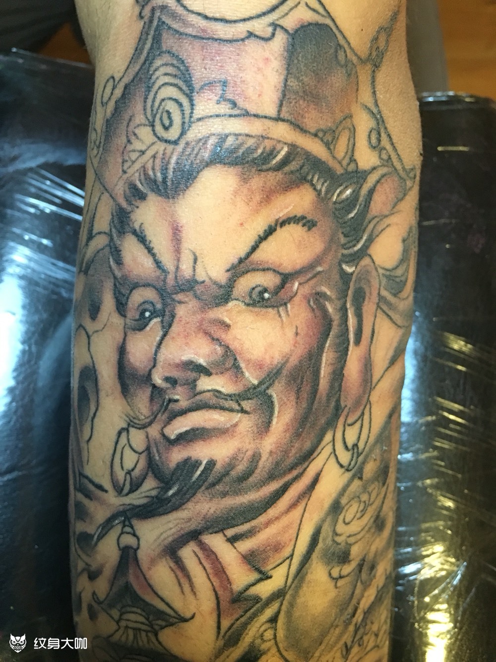 托塔李天王_纹身图案手稿图片_姜晓函的纹身作品集