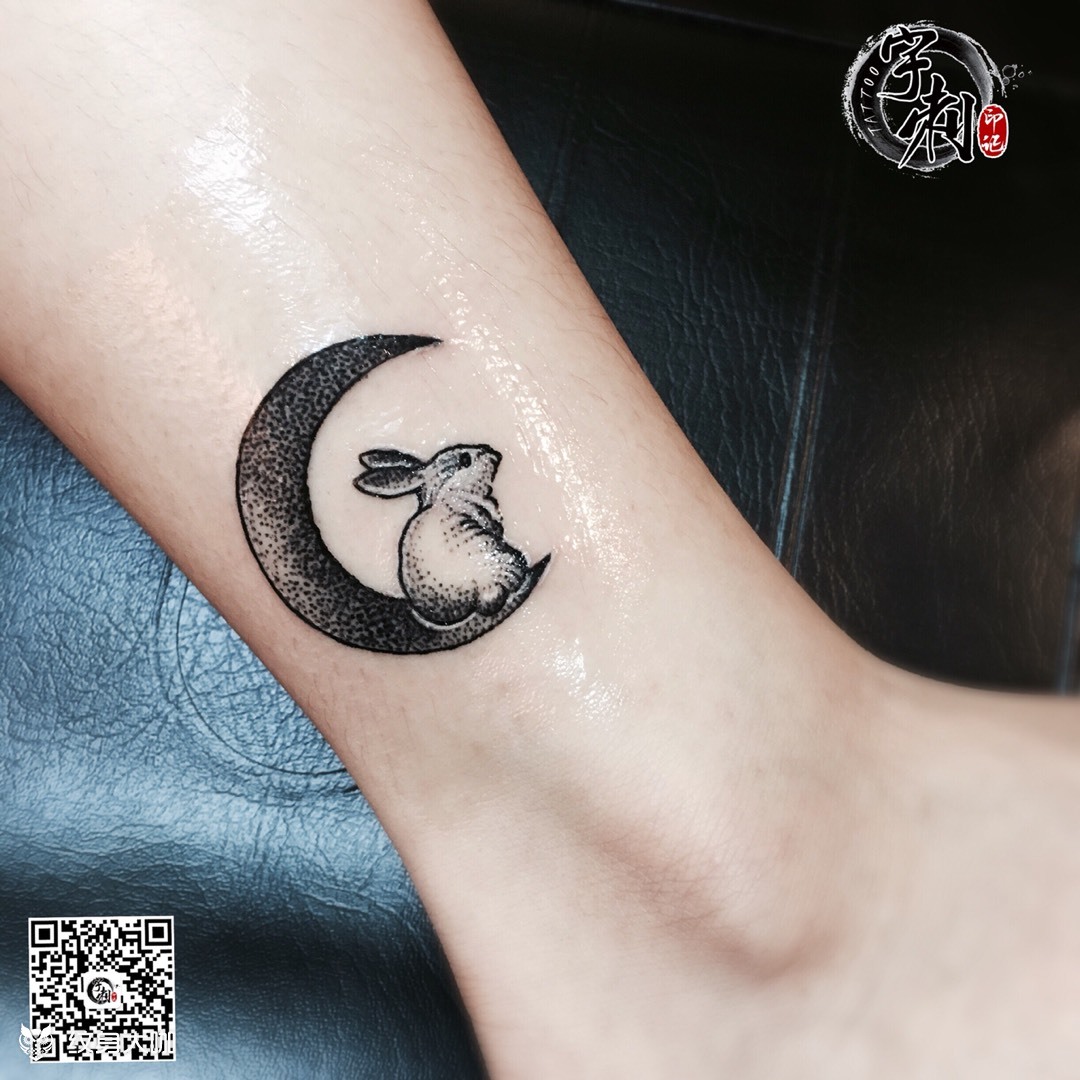 点刺小兔子_纹身图案手稿图片_宇刺印记的纹身作品集