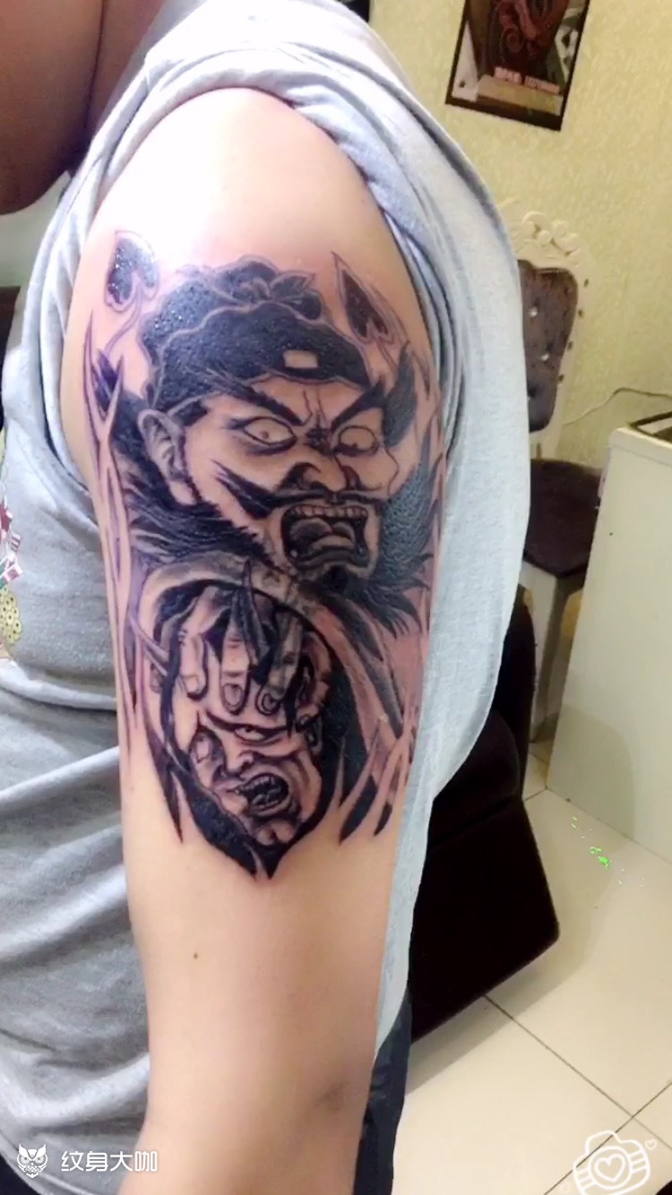 钟馗捉鬼_纹身图案手稿图片_刺惊魂的纹身作品集