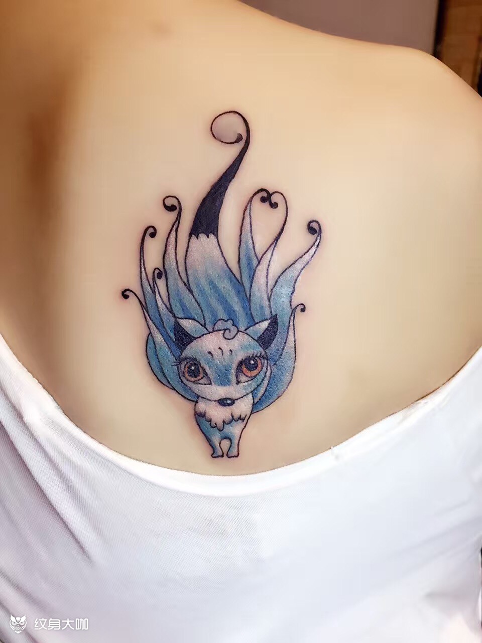 九尾狐_纹身图案手稿图片_墨语首席的纹身作品集