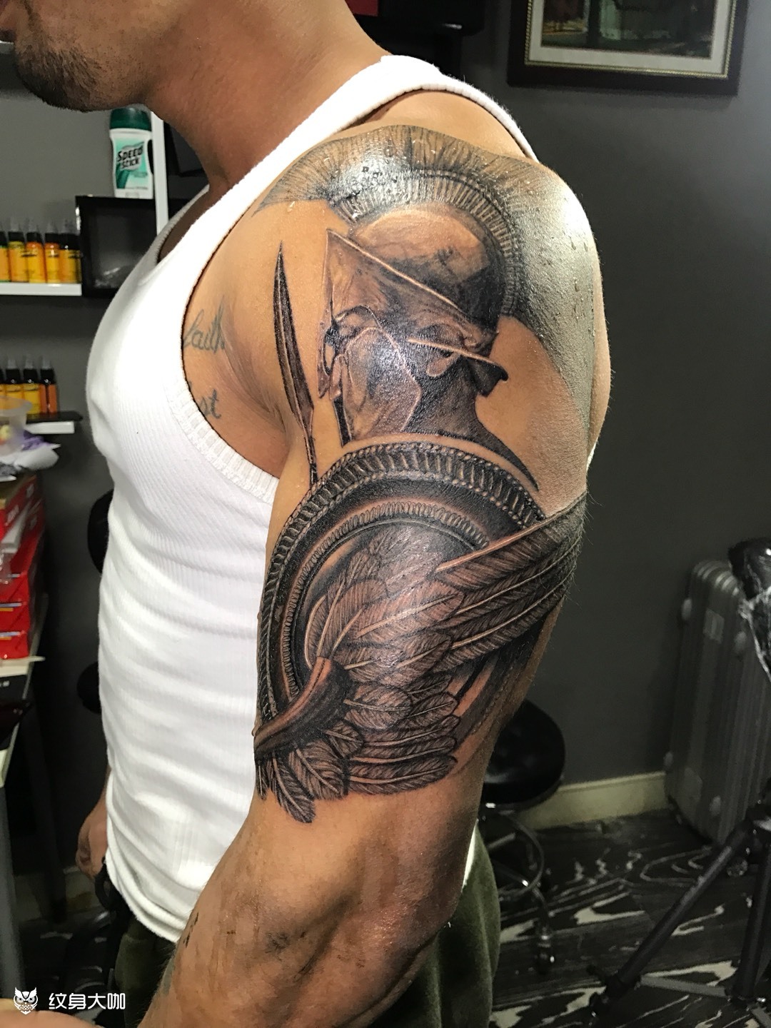 斯巴达_纹身图案手稿图片_刘羽桥的纹身作品集