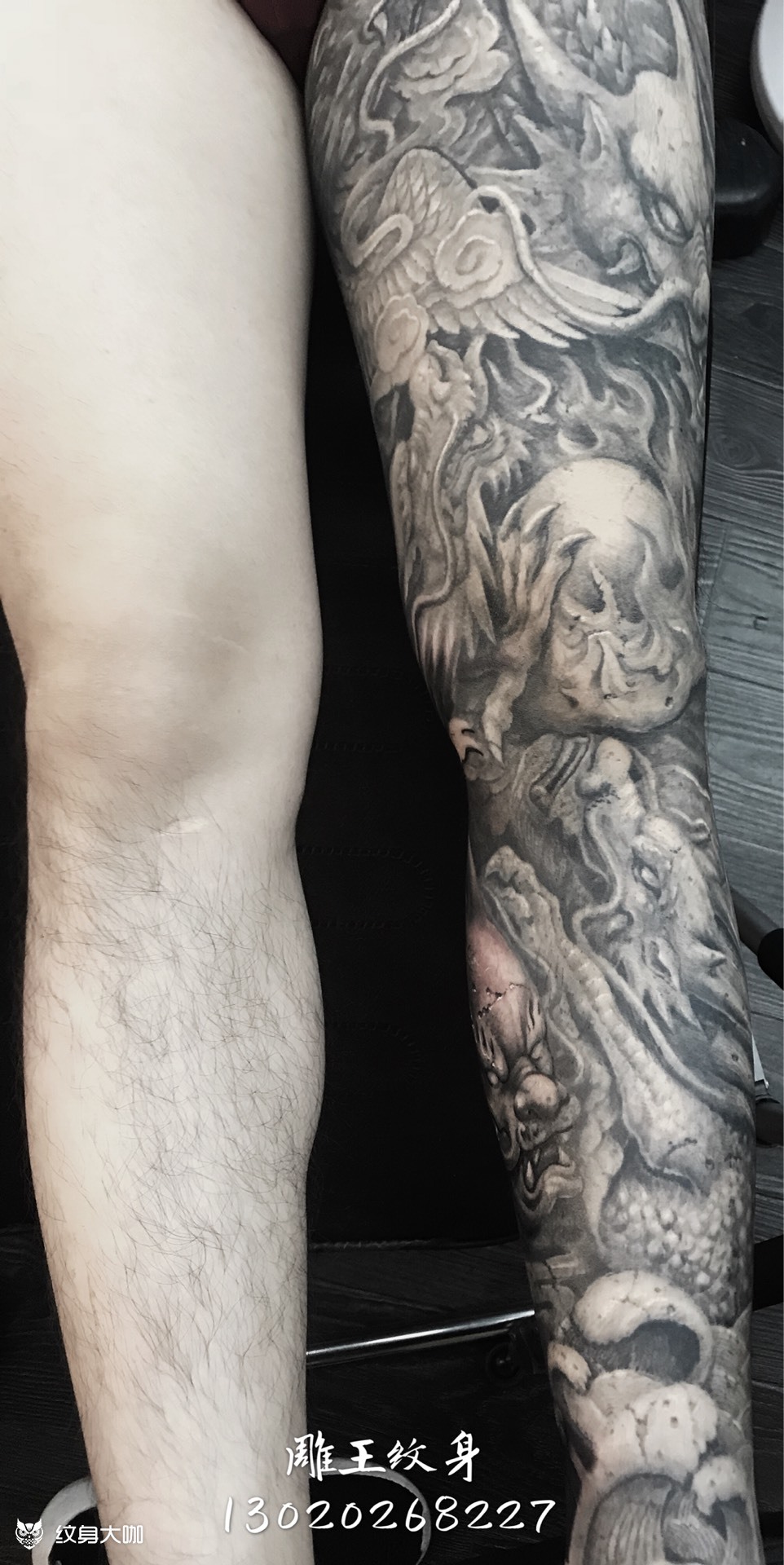 《九龙柱》2年前的石雕作品,还_纹身吧社区 - 纹身大咖