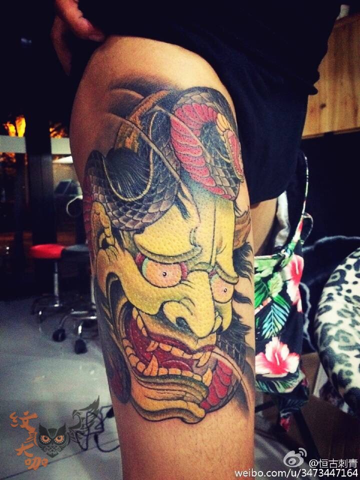 般若彩色完成_纹身图案手稿图片_恒古的纹身作品集