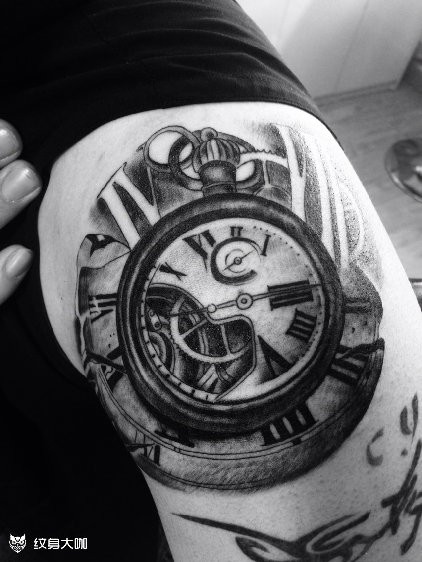 时间纹身_纹身图案手稿图片_赵会庆的纹身作品集