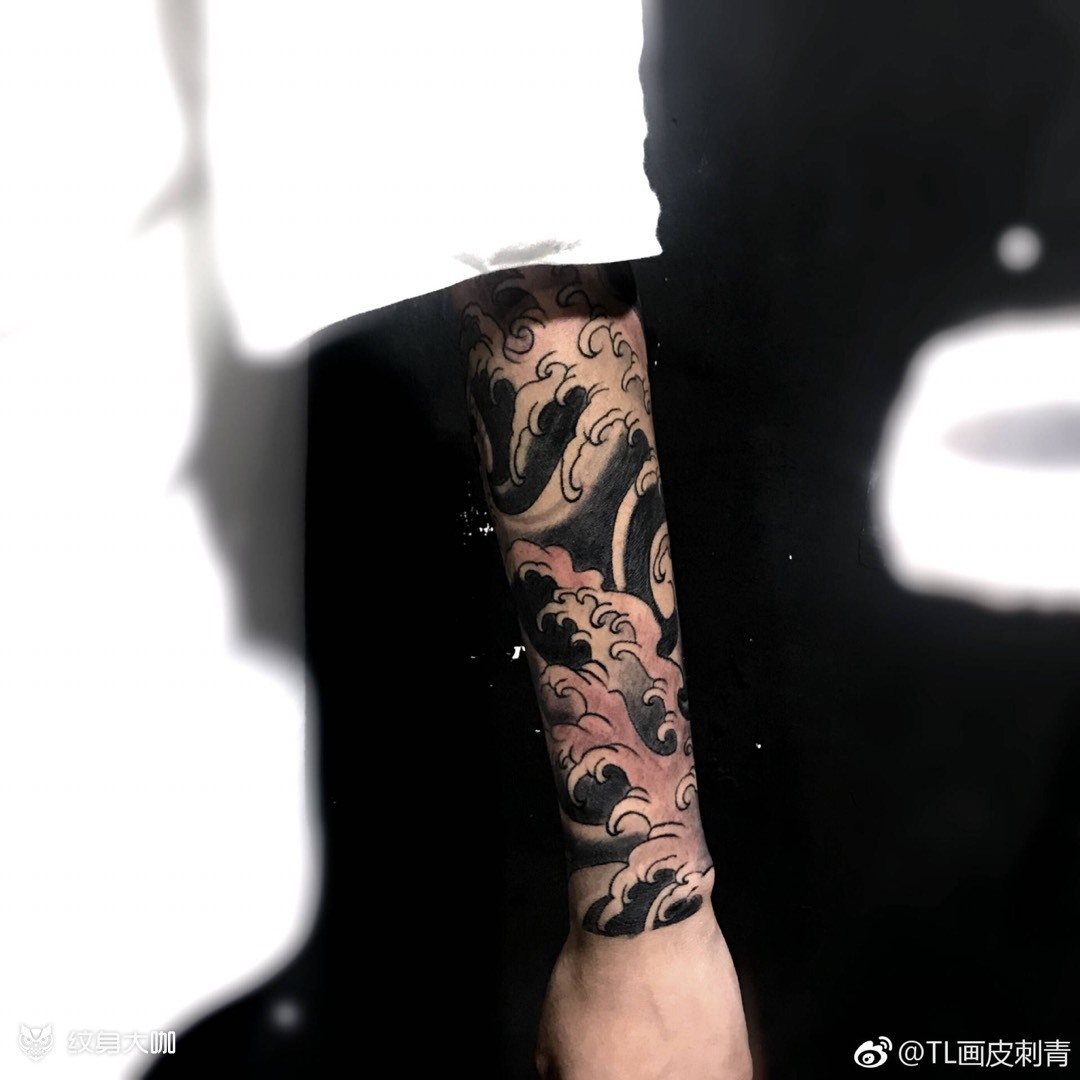 浪花98_纹身图案手稿图片_天乐的纹身作品集