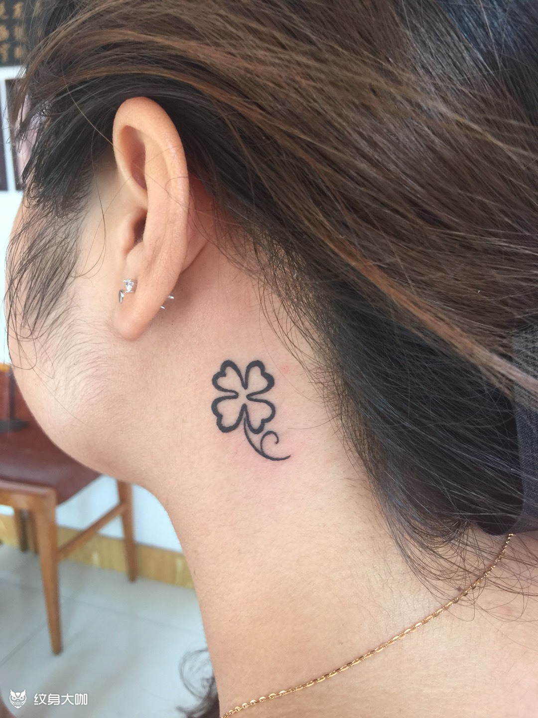 三叶草_纹身图案手稿图片_王东的纹身作品集