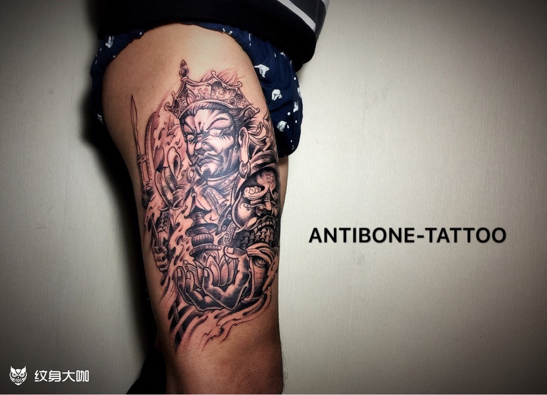 托塔天王979797_纹身图案手稿图片_lee的纹身作品集