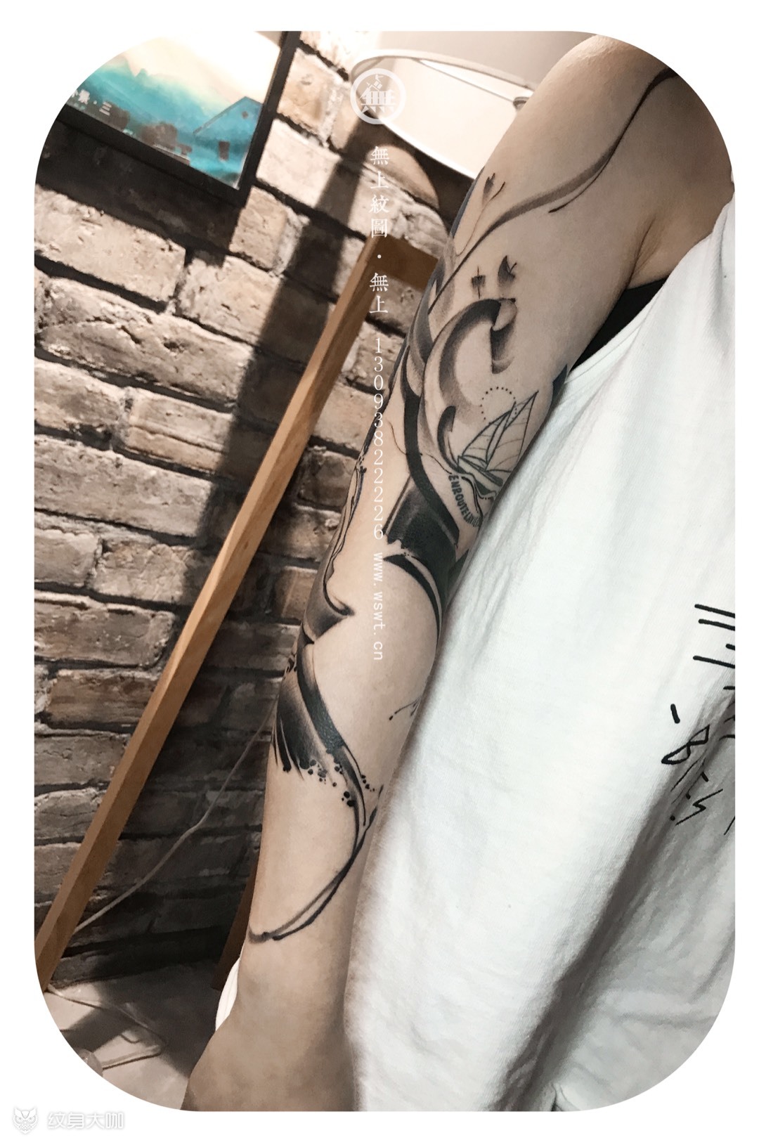 笔触花臂【无上出品】视觉效果_纹身吧社区 - 纹身大咖