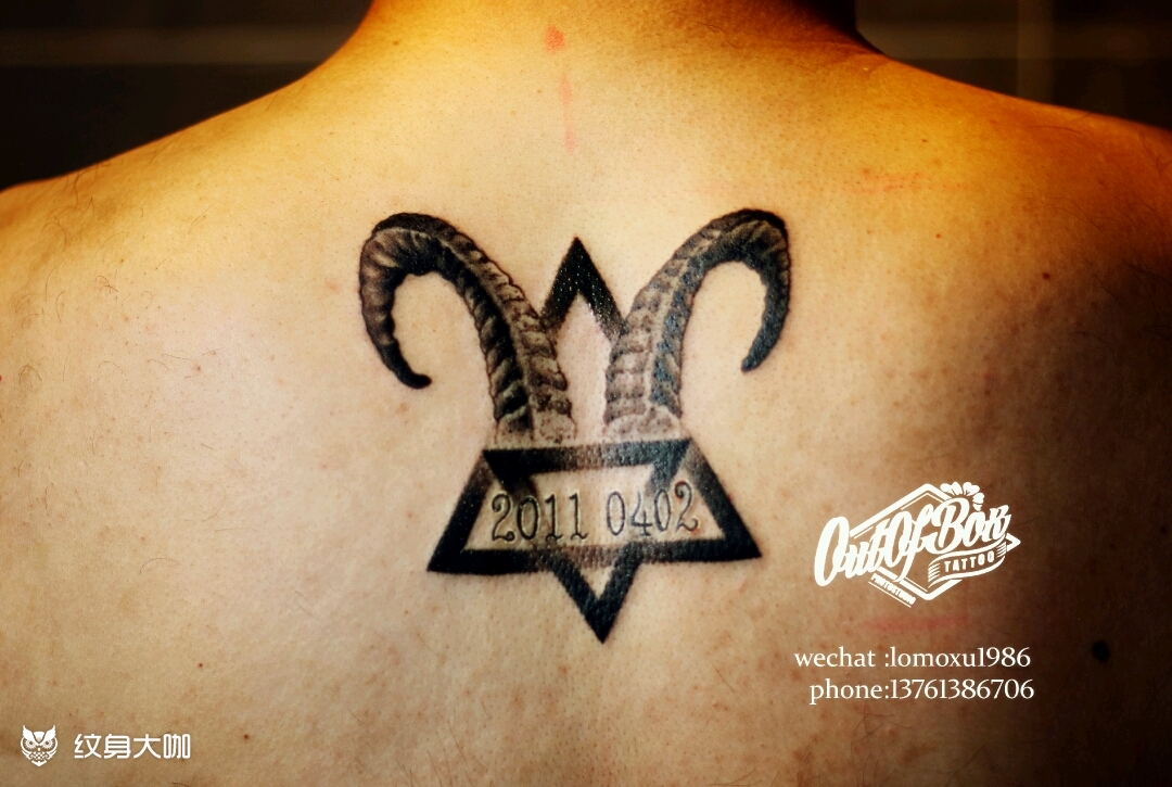 摩羯座_纹身图案手稿图片_徐杰磊的纹身作品集