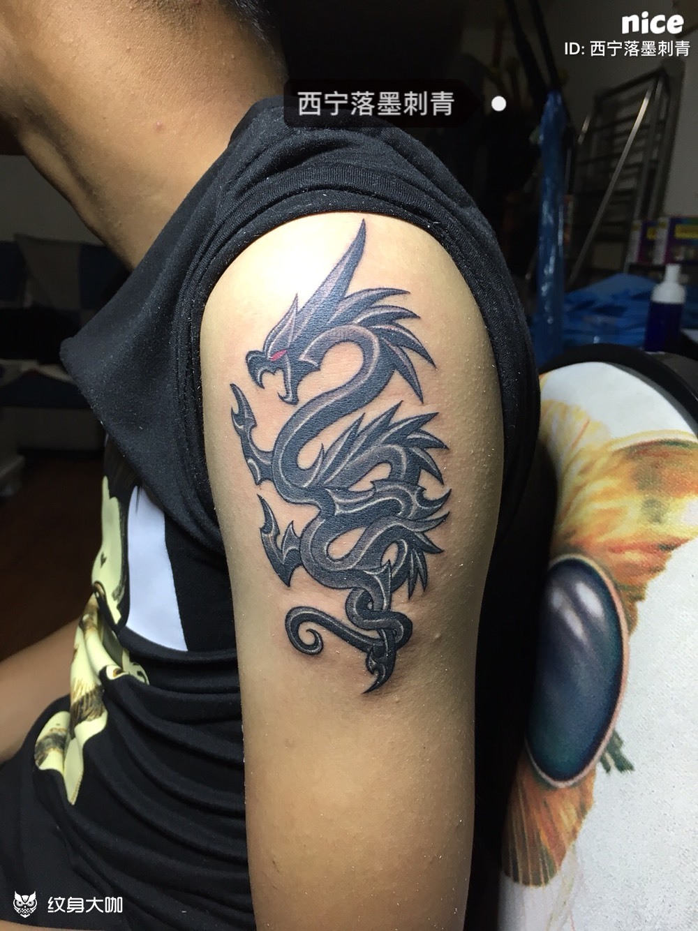 龙图腾_纹身图案手稿图片_刘文鑫的纹身作品集