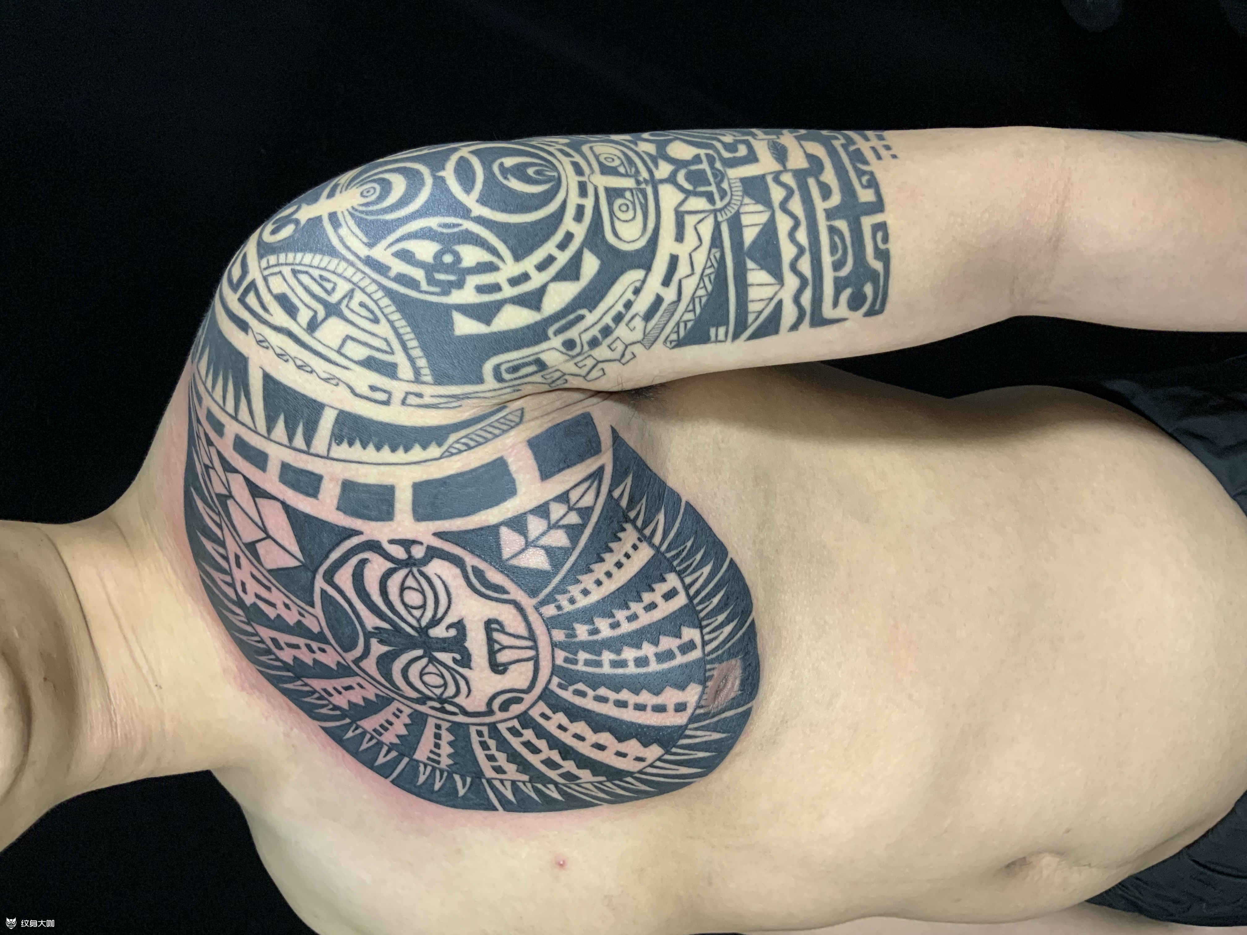 强森同款半甲给我的老顾客走一_纹身吧社区 - 纹身大咖