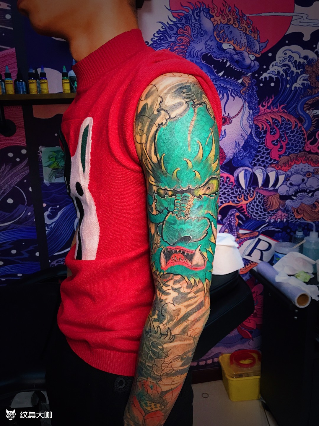 暴力覆盖(未完成)_纹身图案手稿图片_张冰的纹身作品集