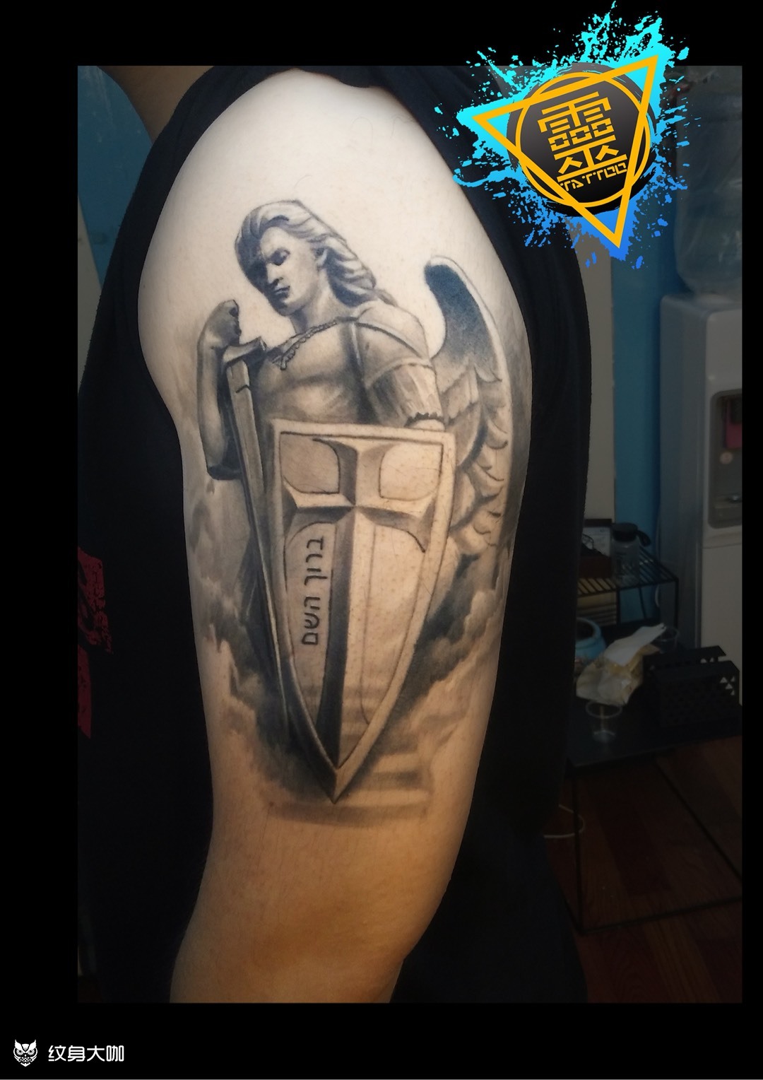 大天使_纹身图案手稿图片_蓝风的纹身作品集