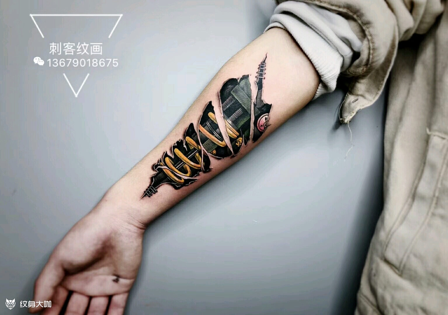 机械臂_纹身图案手稿图片_蒋仙德的纹身作品集