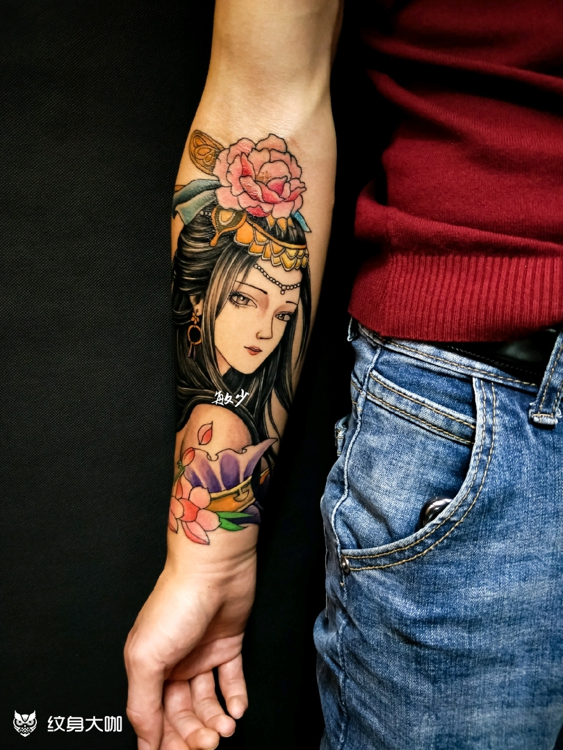 艺妓_纹身图案手稿图片_敏势的纹身作品集