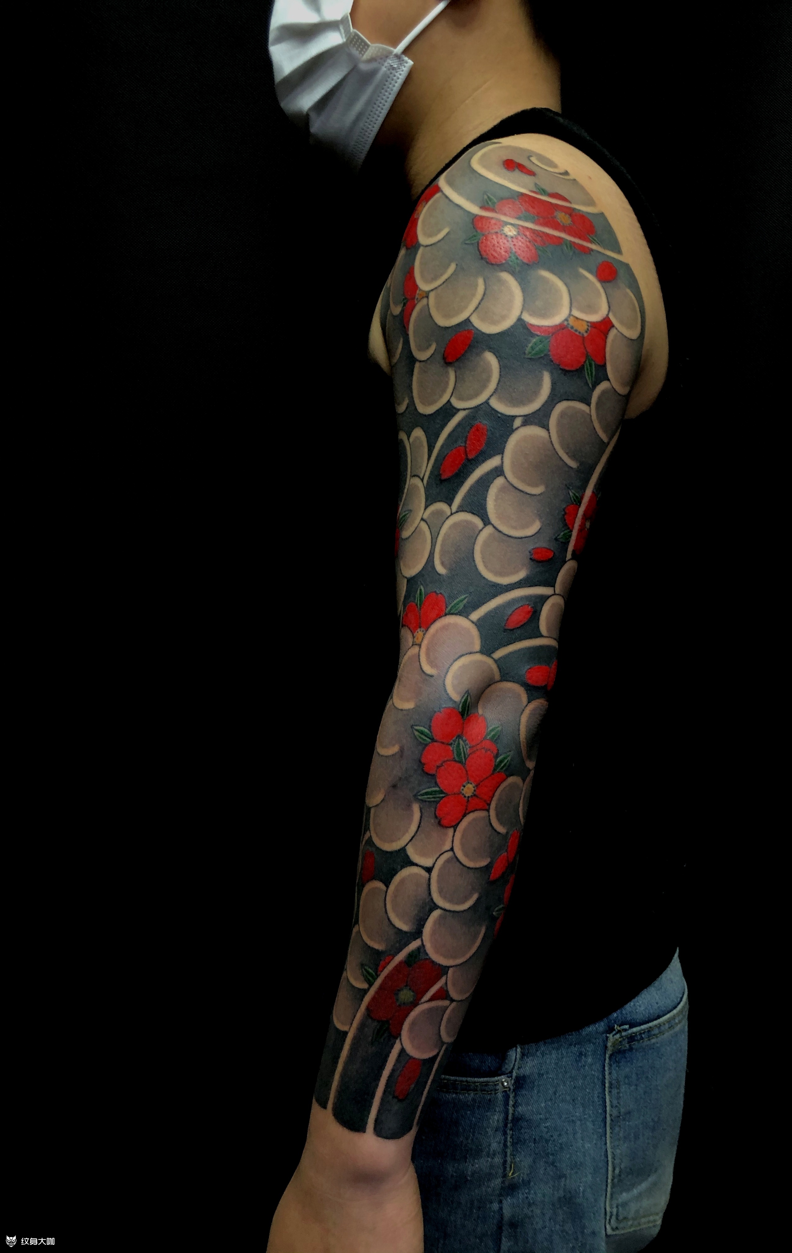 本店原创作品,这条老传统樱花花_纹身吧社区 - 纹身大咖