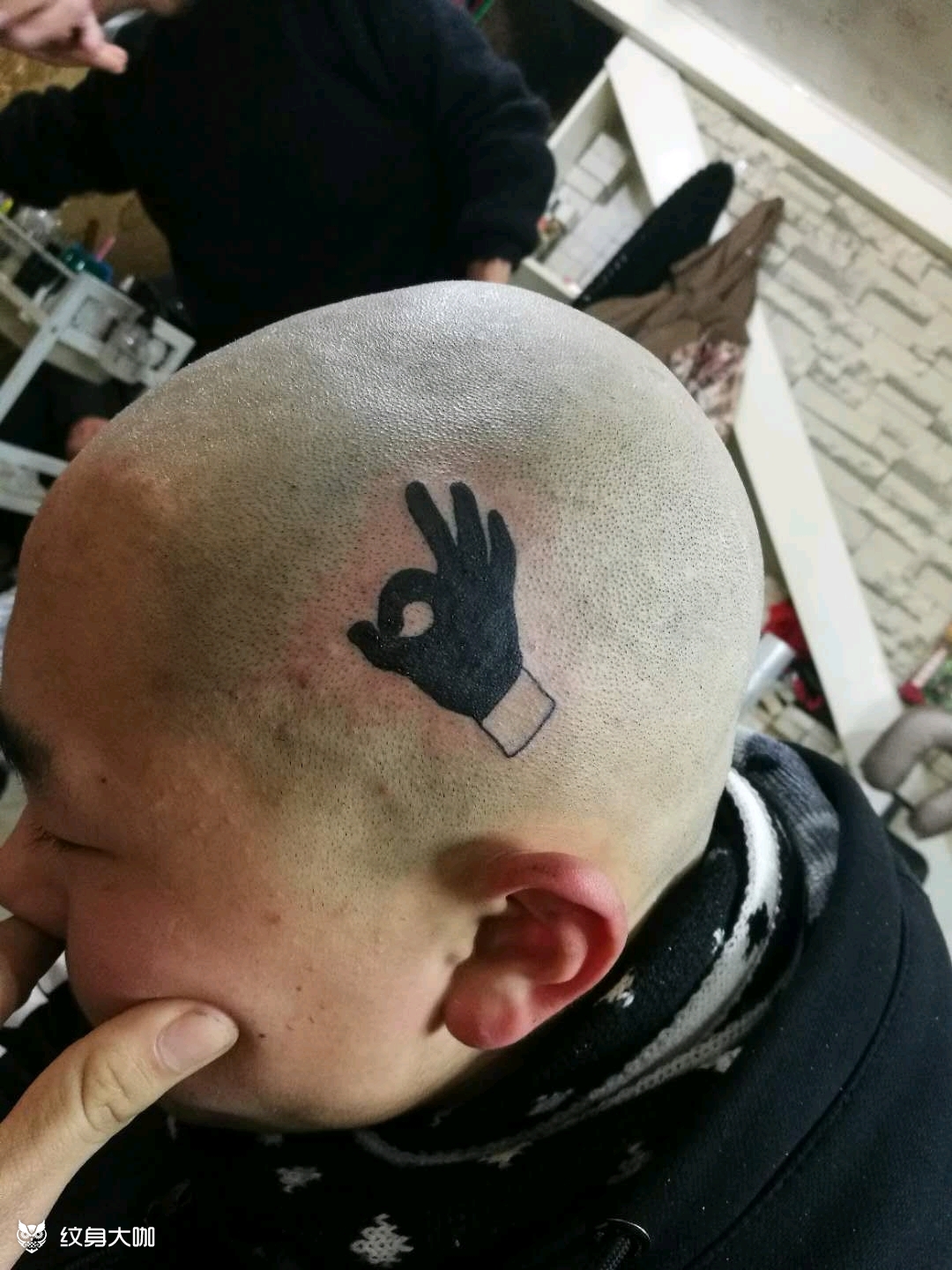 ok手势_纹身图案手稿图片_飞扬阿德的纹身作品集