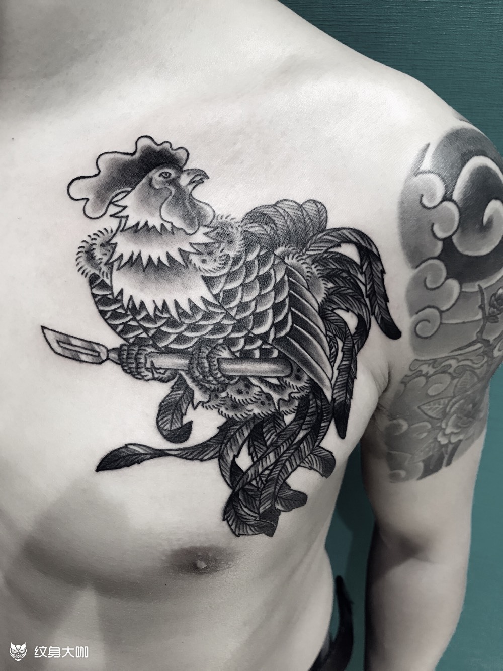做手术的大公鸡 _纹身图案手稿图片_马海洁的纹身作品集