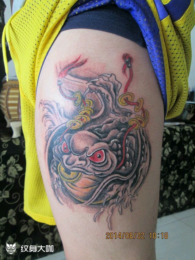 金蟾_纹身图案手稿图片_霍如欢的纹身作品集