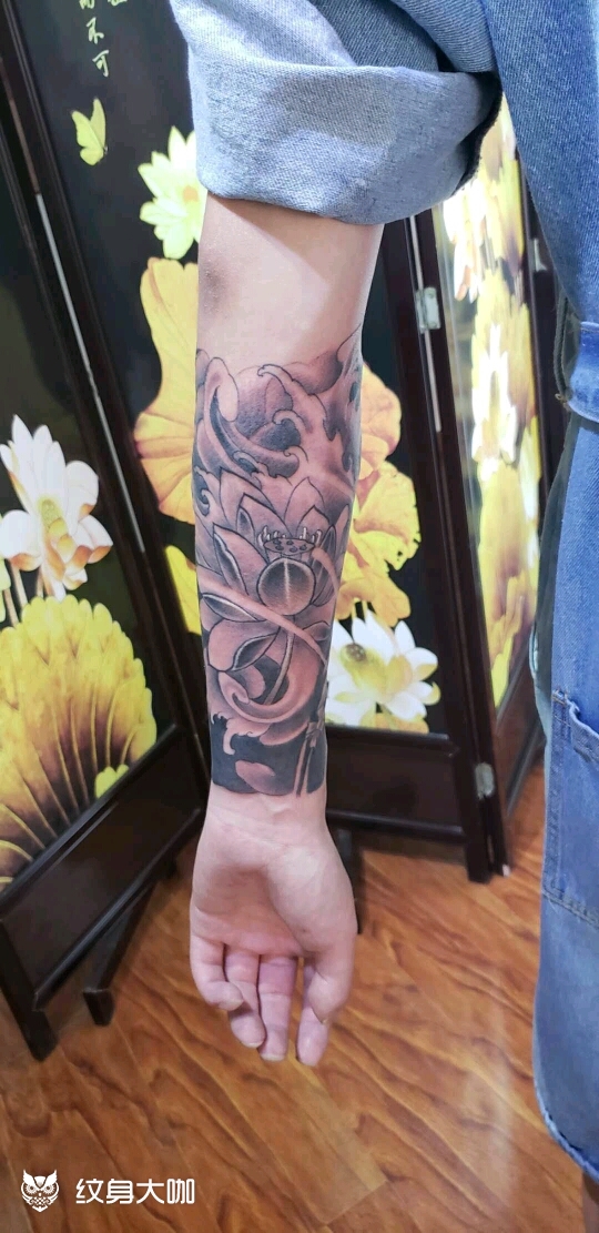 包小臂_纹身图案手稿图片_老建的纹身作品集