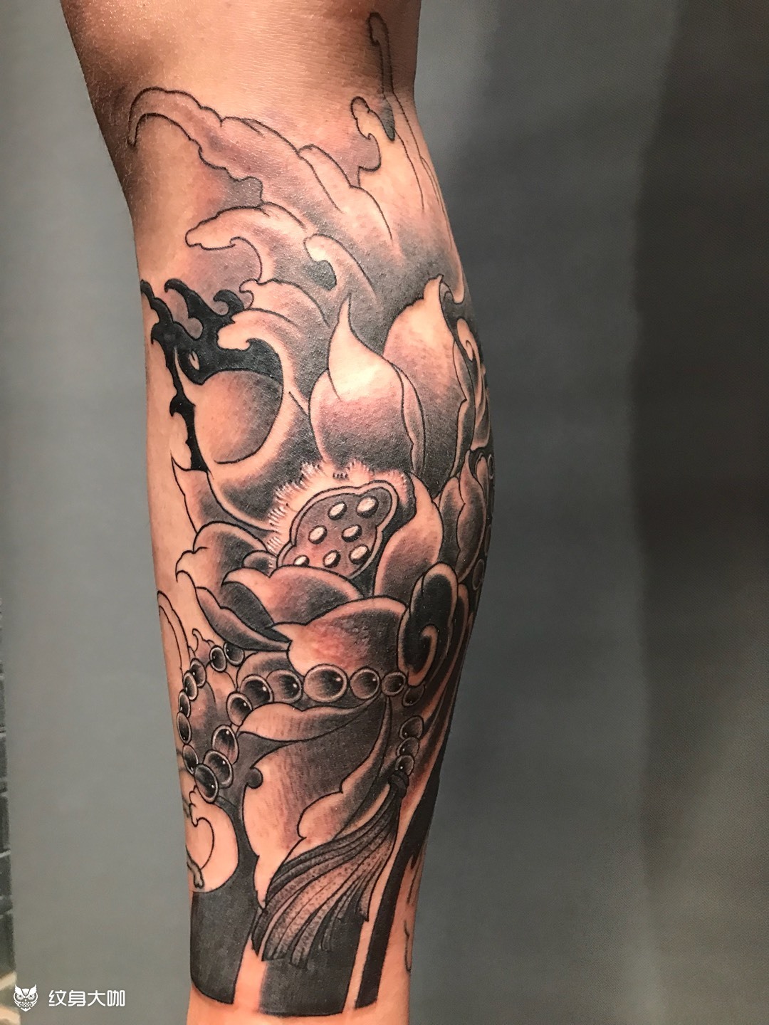 莲花_纹身图案手稿图片_小伟的纹身作品集