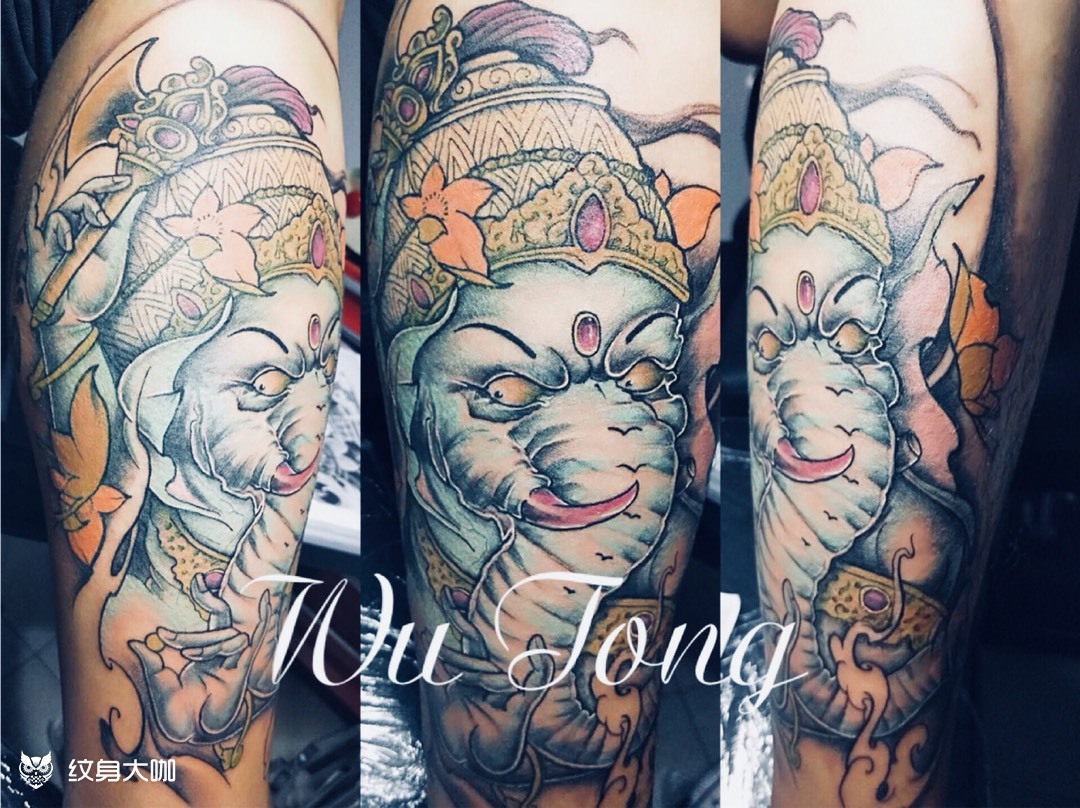 象神_纹身图案手稿图片_梧桐的纹身作品集