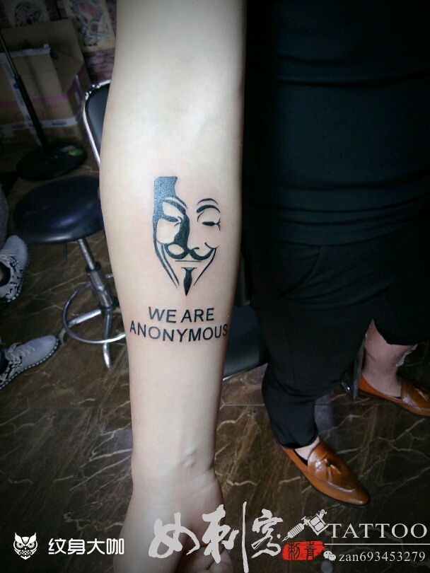 v字仇杀队,我们都是匿名_纹身图案手稿图片_阿左的纹身作品集