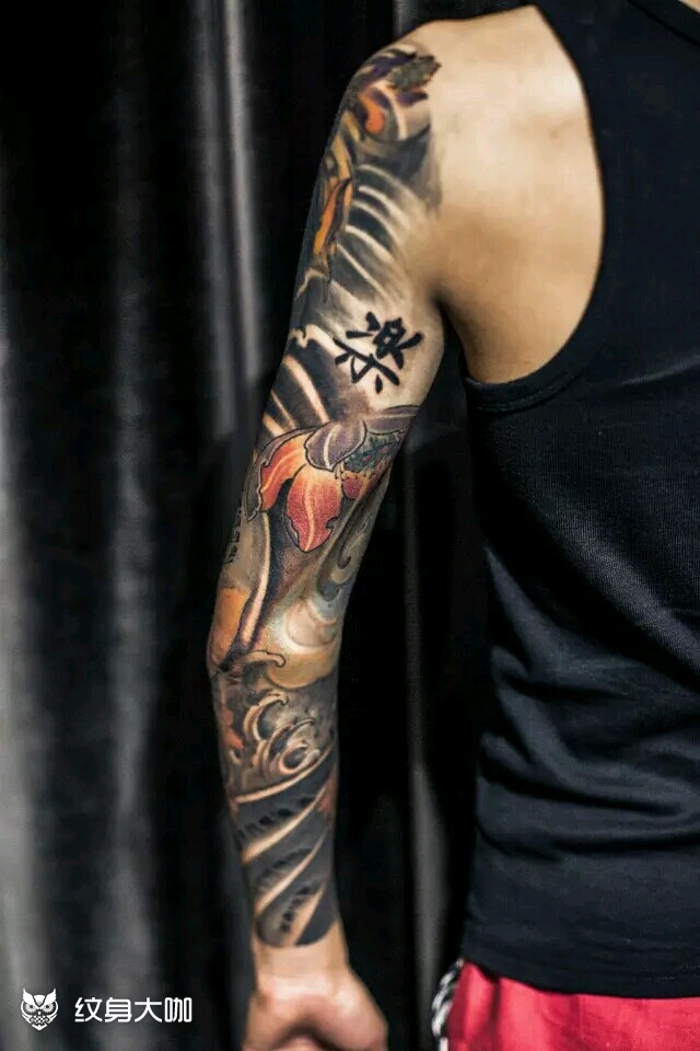 花臂_纹身图案手稿图片_马龙的纹身作品集
