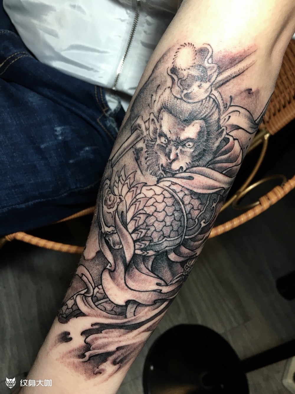 猴子_纹身图案手稿图片_张汝恒的纹身作品集