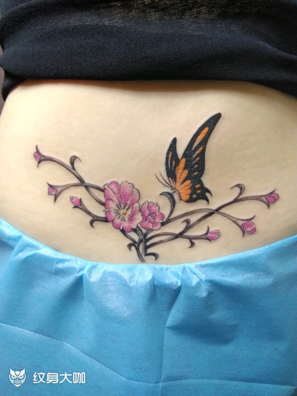 腰花_纹身图案手稿图片_王玉玺的纹身作品集