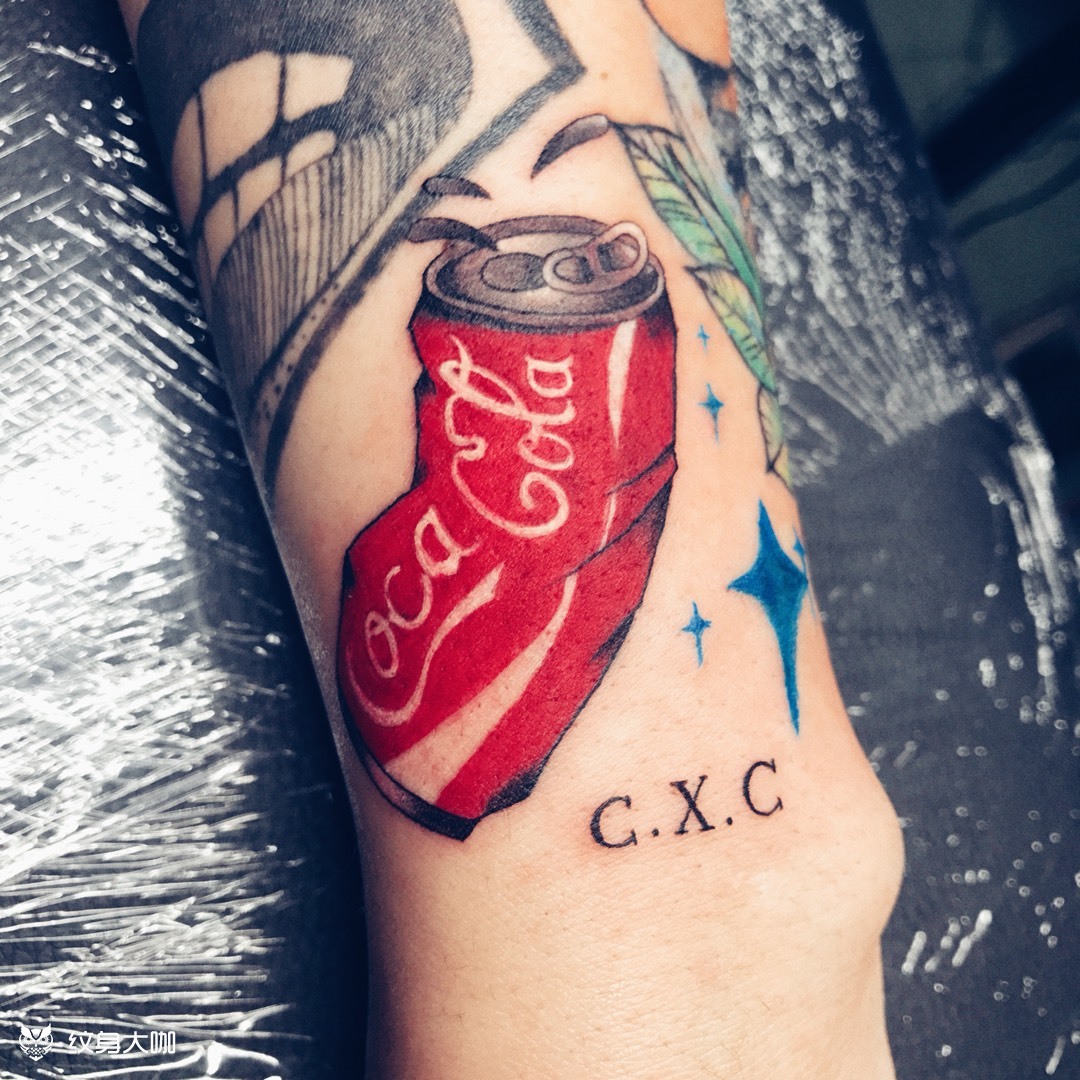 可乐_纹身图案手稿图片_老毛的纹身作品集