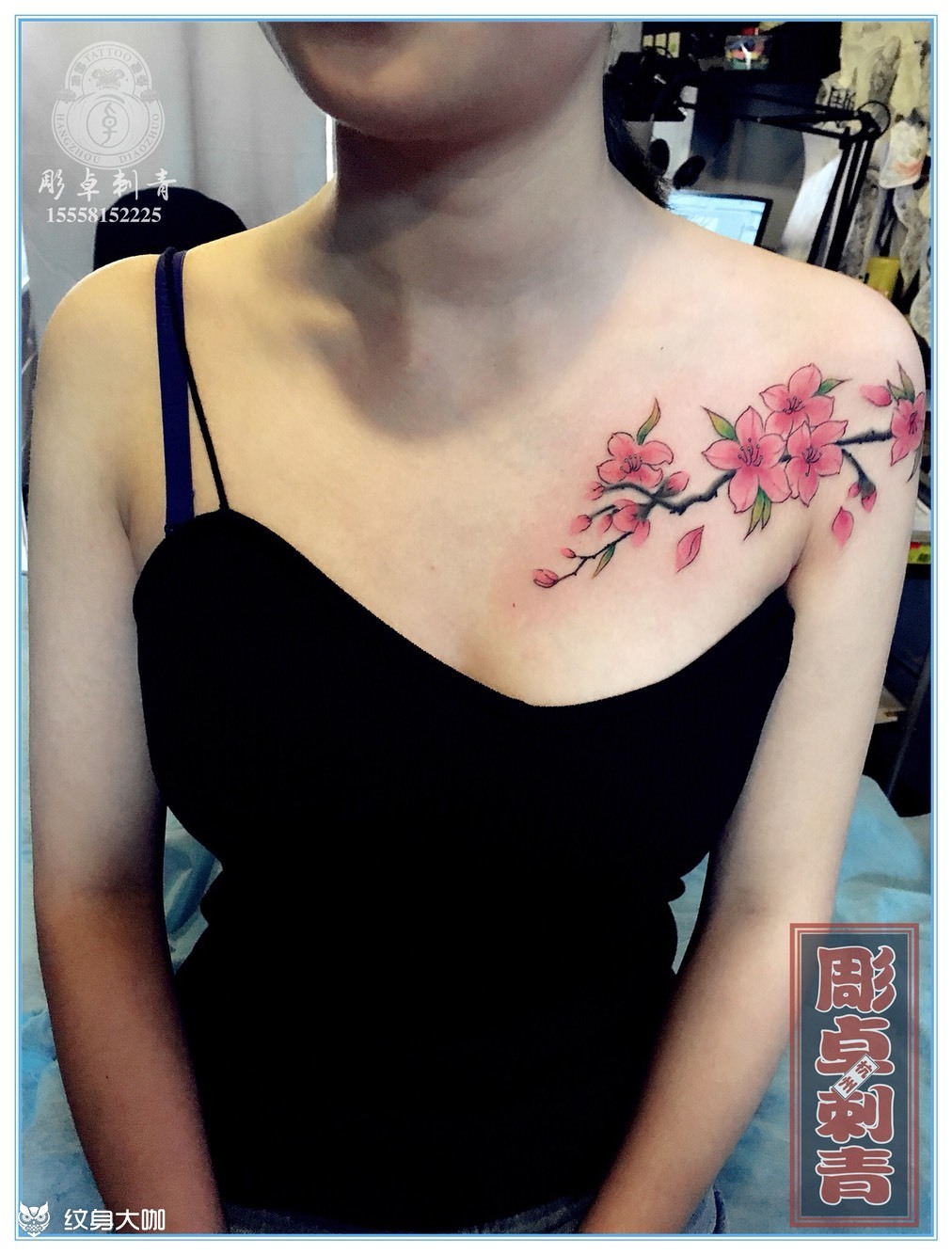 修改桃花_纹身图案手稿图片_joy卓子的纹身作品集