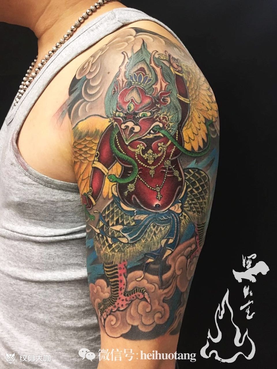 大鹏鸟_纹身图案手稿图片_萧三的纹身作品集