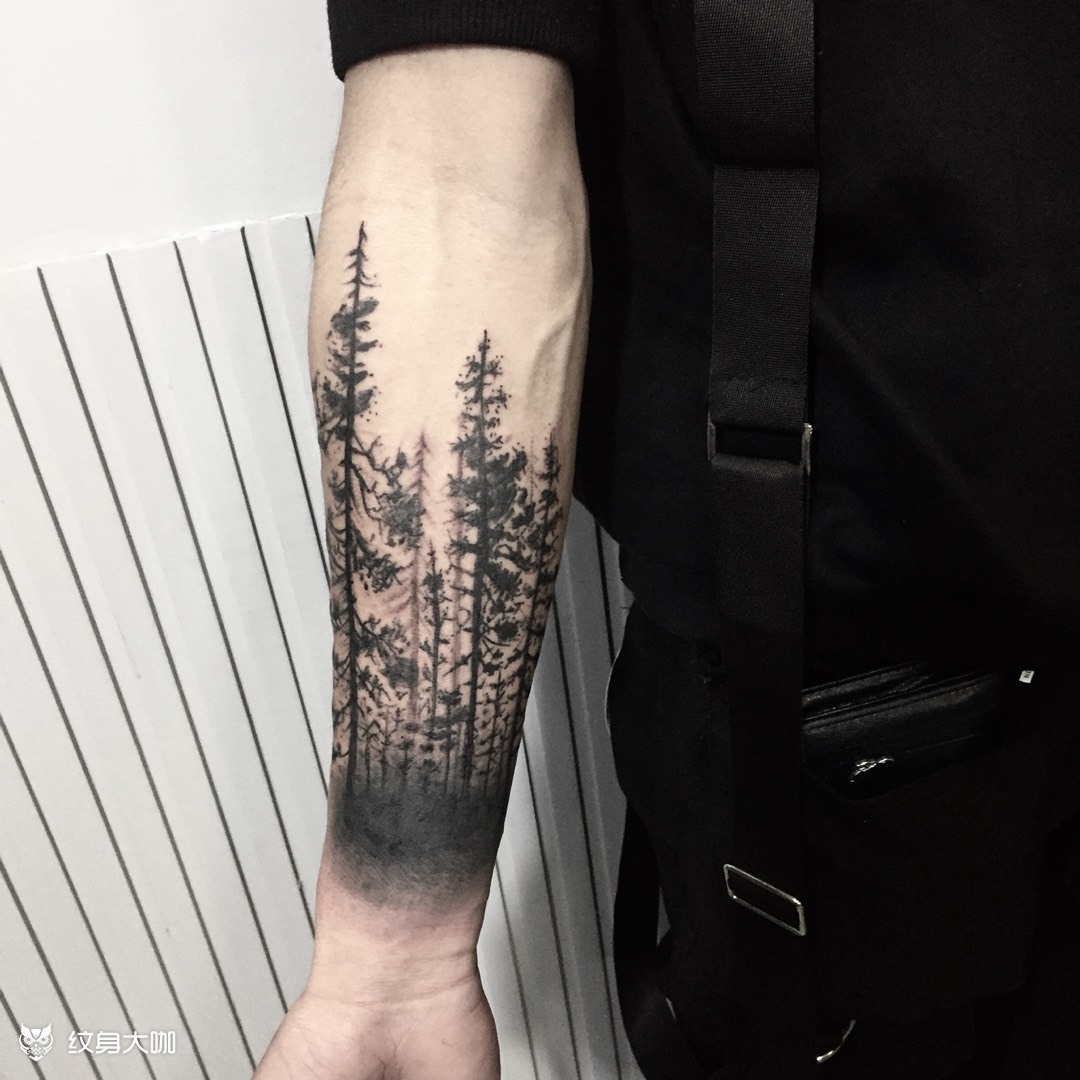 手臂树林2号_纹身图案手稿图片_王志刚的纹身作品集