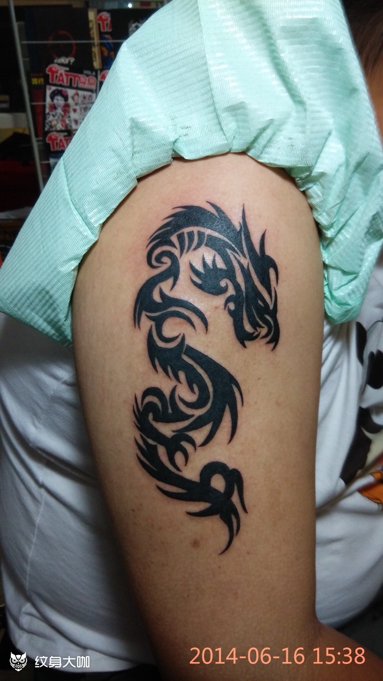龙图腾_纹身图案手稿图片_刘明的纹身作品集