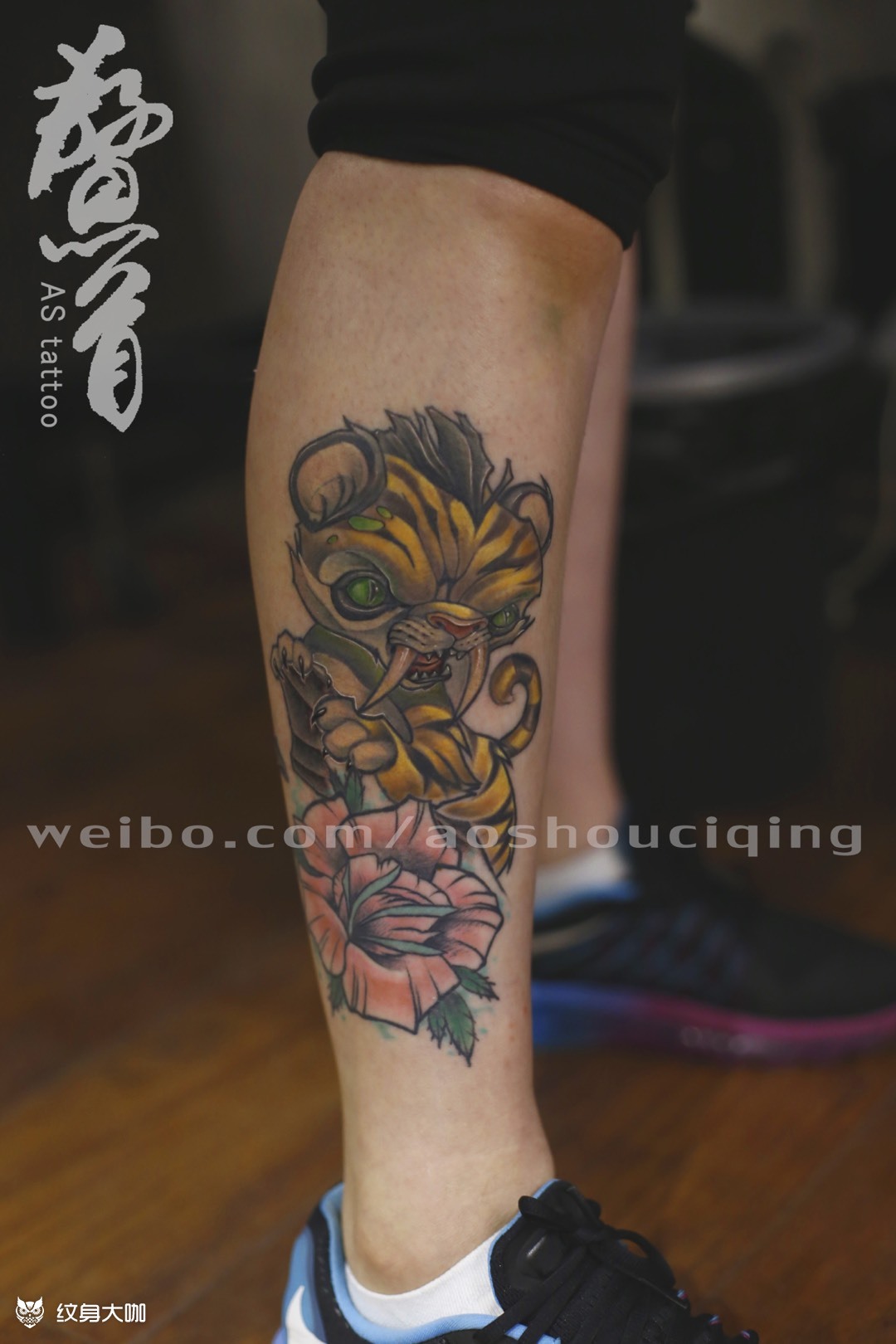 newschool剑齿虎_纹身图案手稿图片_张璐的纹身作品集