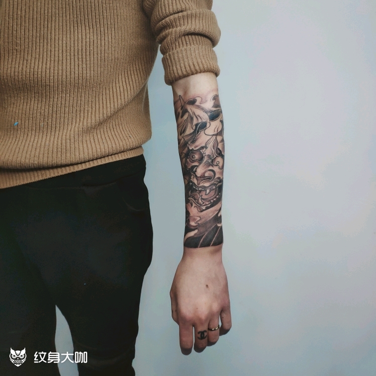 般若 包小臂_纹身图案手稿图片_宋歌的纹身作品集