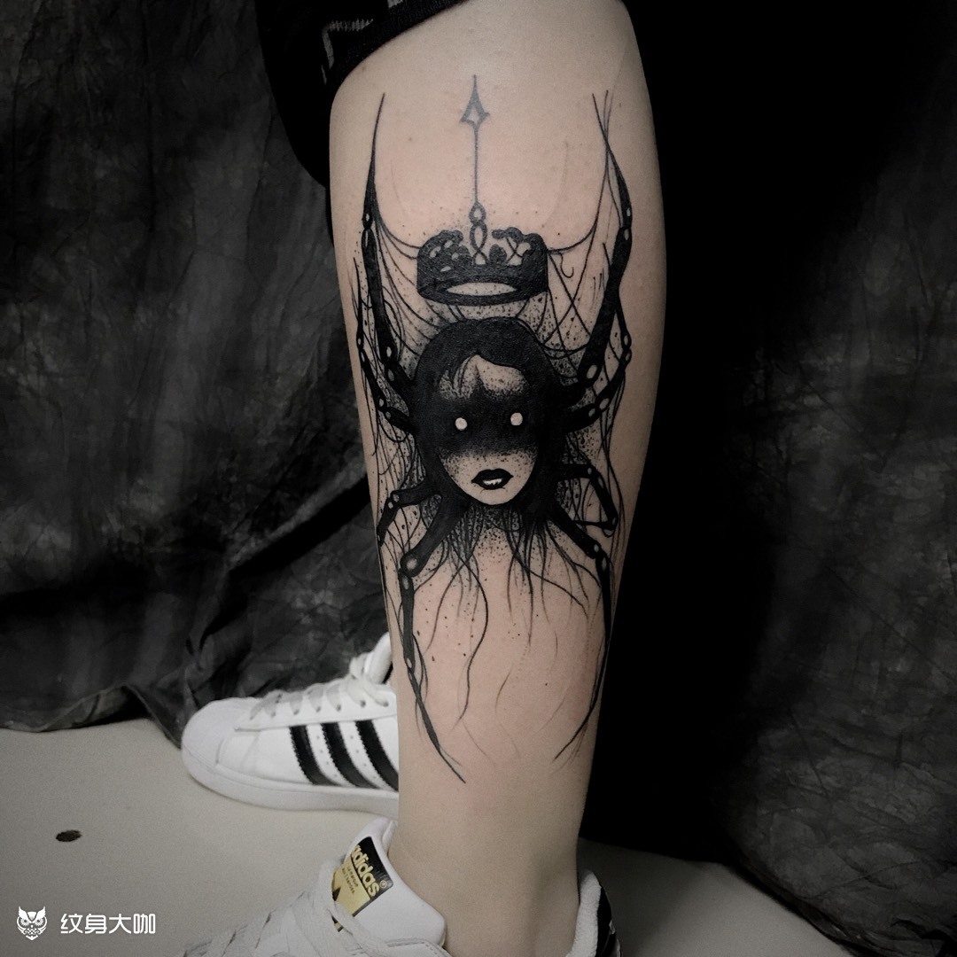 暗黑风_纹身图案手稿图片_小虎的纹身作品集