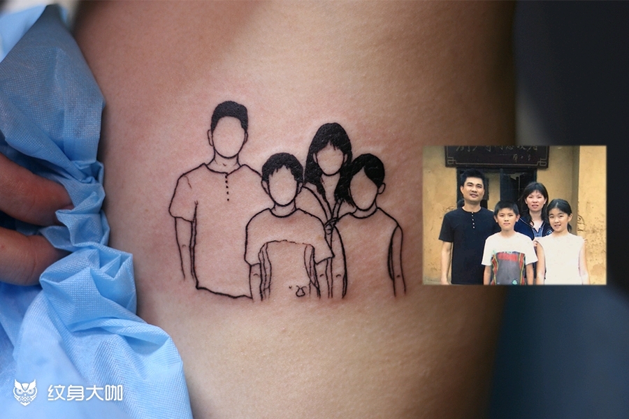 简笔老照片_纹身图案手稿图片_唐黄的纹身作品集