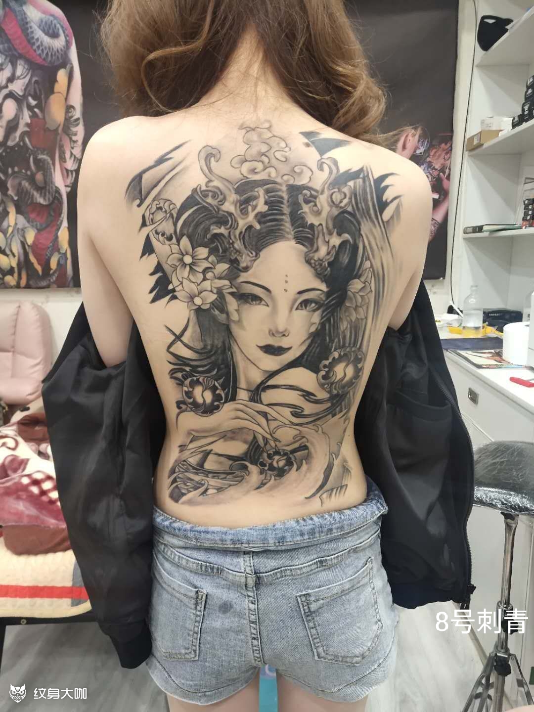 龙妓,_纹身图案手稿图片_田成玉的纹身作品集