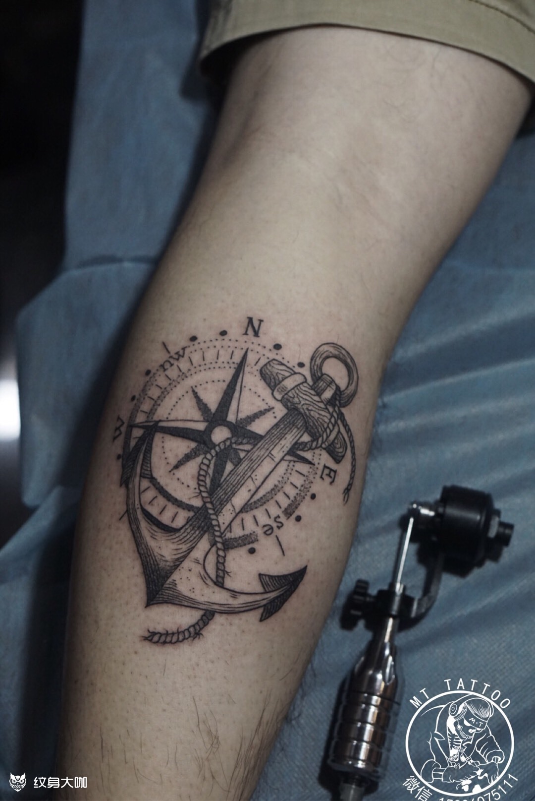 船锚指南针船锚意义安定,方向_纹身吧社区 - 纹身大咖