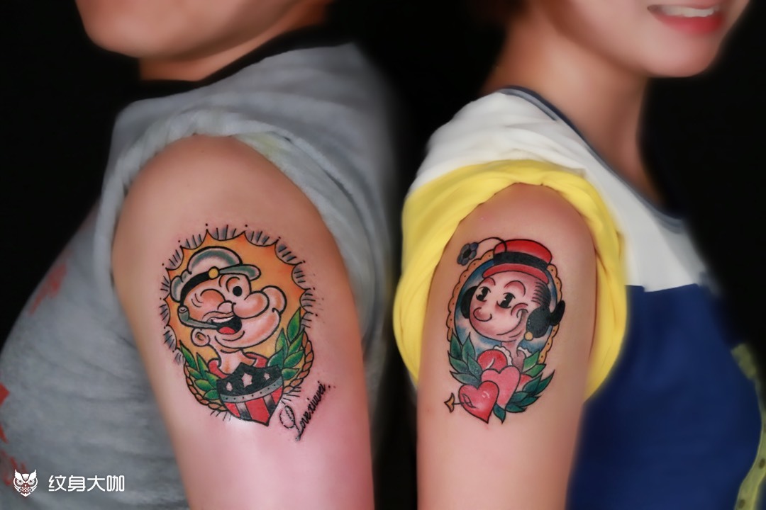 school大力水手cp_纹身图案手稿图片_路望的纹身作品集