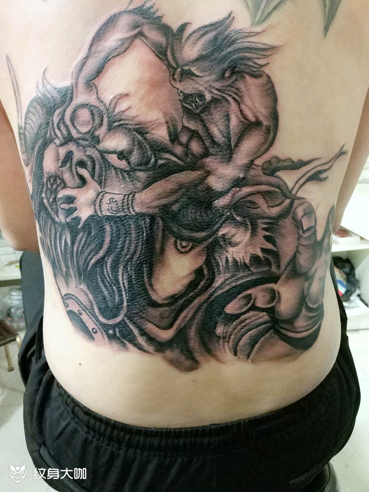 半背_纹身图案手稿图片_琅文阁的纹身作品集