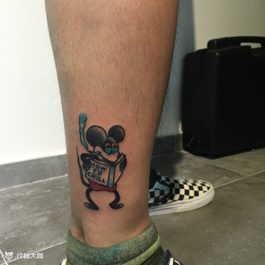 米奇老鼠_纹身图案手稿图片_刘国文的纹身作品集